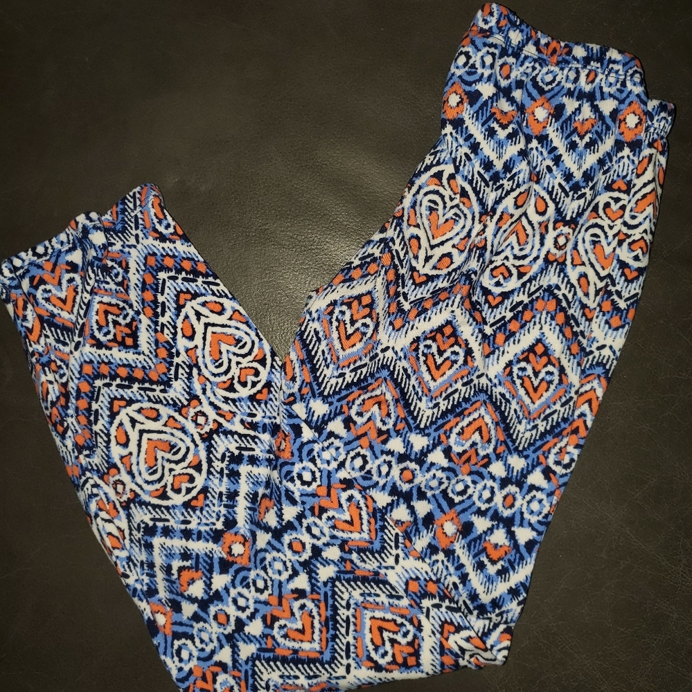 EUC Macy's Heart Print Pants Sz. M 10-12